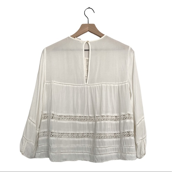 Aritzia Wilfred white boho flowy blouse sz S Host pick! Jun1❤️ - Picture 3 of 4